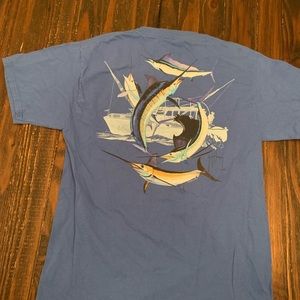 Guy Harvey Cotton Marlin Fish Graphic T Shirt M